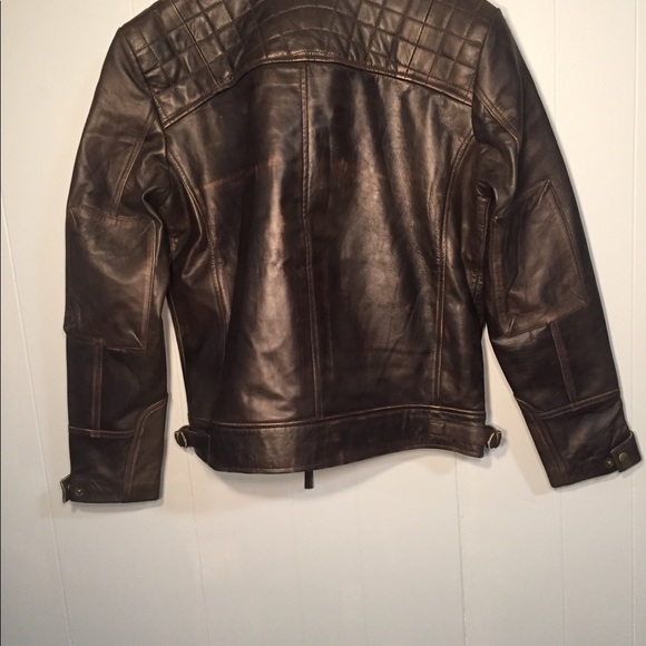 Blingsoul 100% Real Leather Biker Jacket - Picture 6 of 8